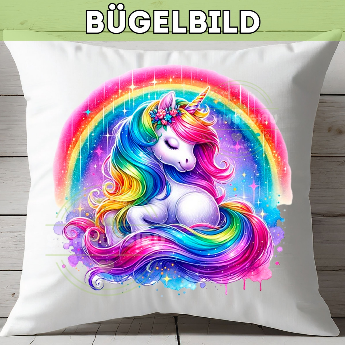 Bügelbild Einhorn Regenbogen Edition Nr. 2